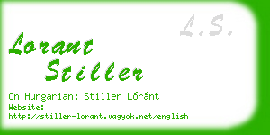 lorant stiller business card